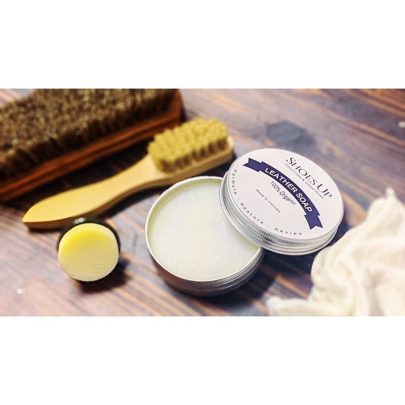 Shoes Up Leather Soap - Xà Phòng làm sạch đồ da, giày da, áo da, túi xách