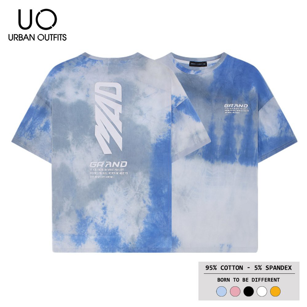 Áo Thun Tay Lỡ Nữ Nam Form Rộng URBAN OUTFITS Loang Màu In Grand Mad ATO22 100% Cotton