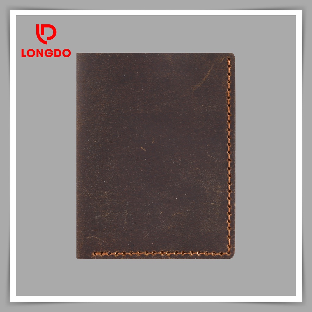 Ví da bò sáp - Cam kết da bò thật 100% - Hàng chính hãng thương hiệu Longdo Leather - BD03