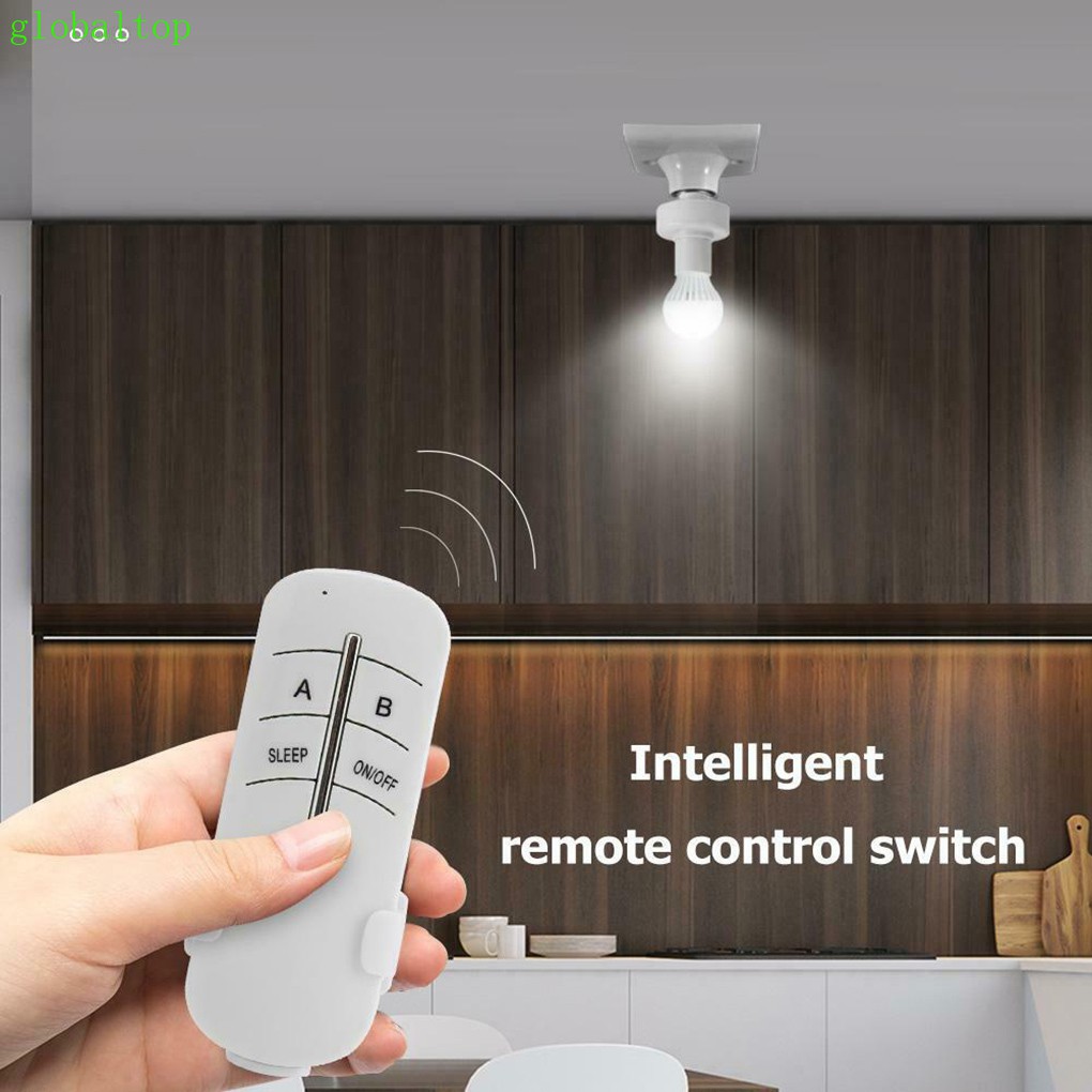 Đuôi bóng đèn E27 không dây 220v kèm điều khiển từ xa chất lượng cao