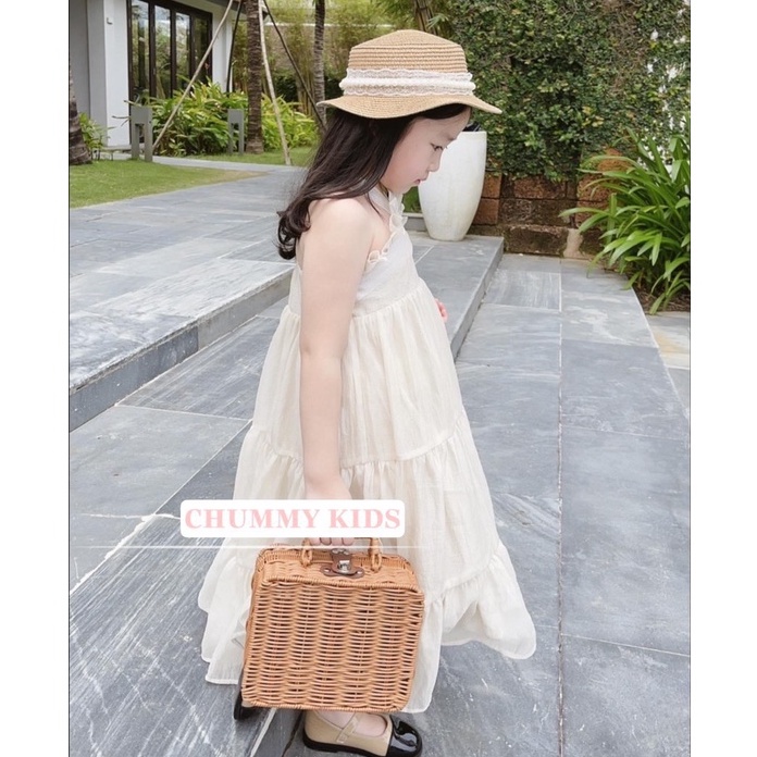 Váy đầm 2 dây công chúa cho bé gái 8-20kg