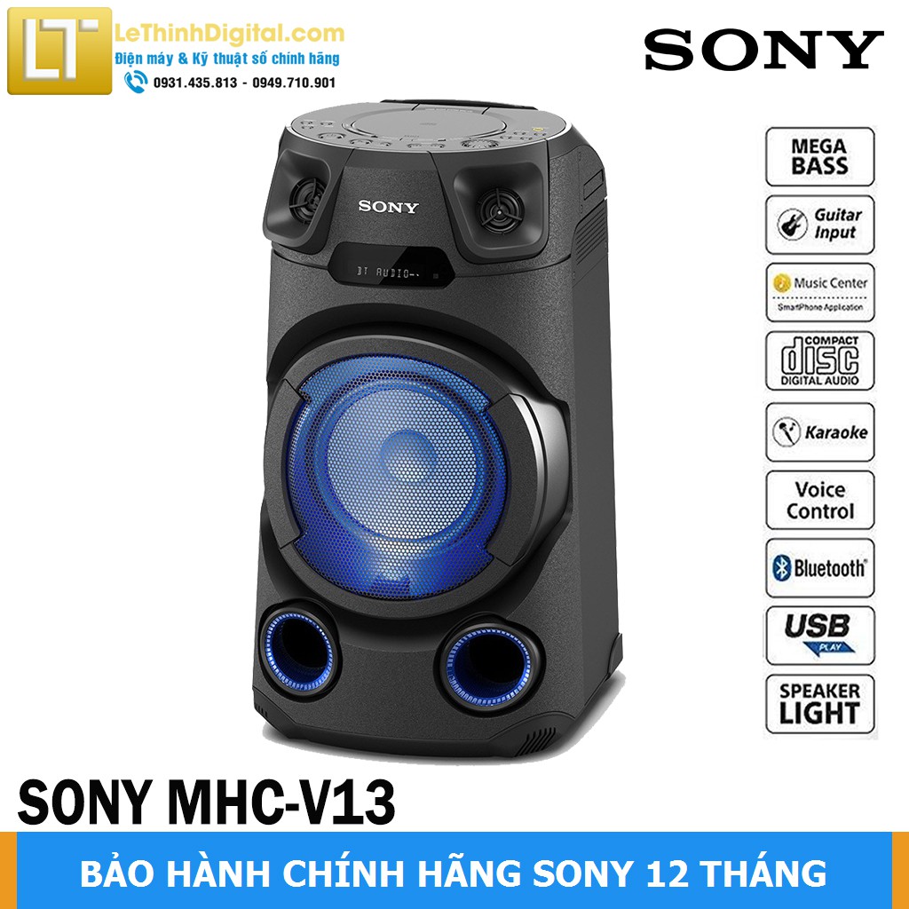 [Giao miễn phí tại TP.HCM] Dàn âm thanh HiFi Sony MHC-V13 - Hãng phân phối - Bảo hành chính hãng 12 tháng