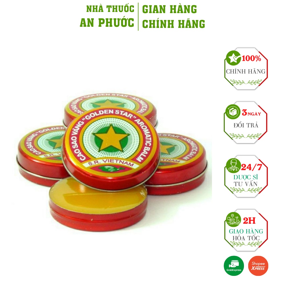 Cao Sao Vàng  ⚡ CAM KẾT CHẤT LƯỢNG ⚡ Cao xoa sao vàng TW  giúp làm nóng, nhức đầu, sổ mũi, cảm cúm