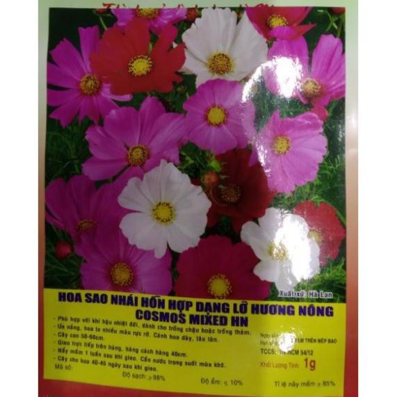 HẠT HOA SAO NHÁI NHIỀU MÀU THÂN VỪA - GÓI 1 GRAM