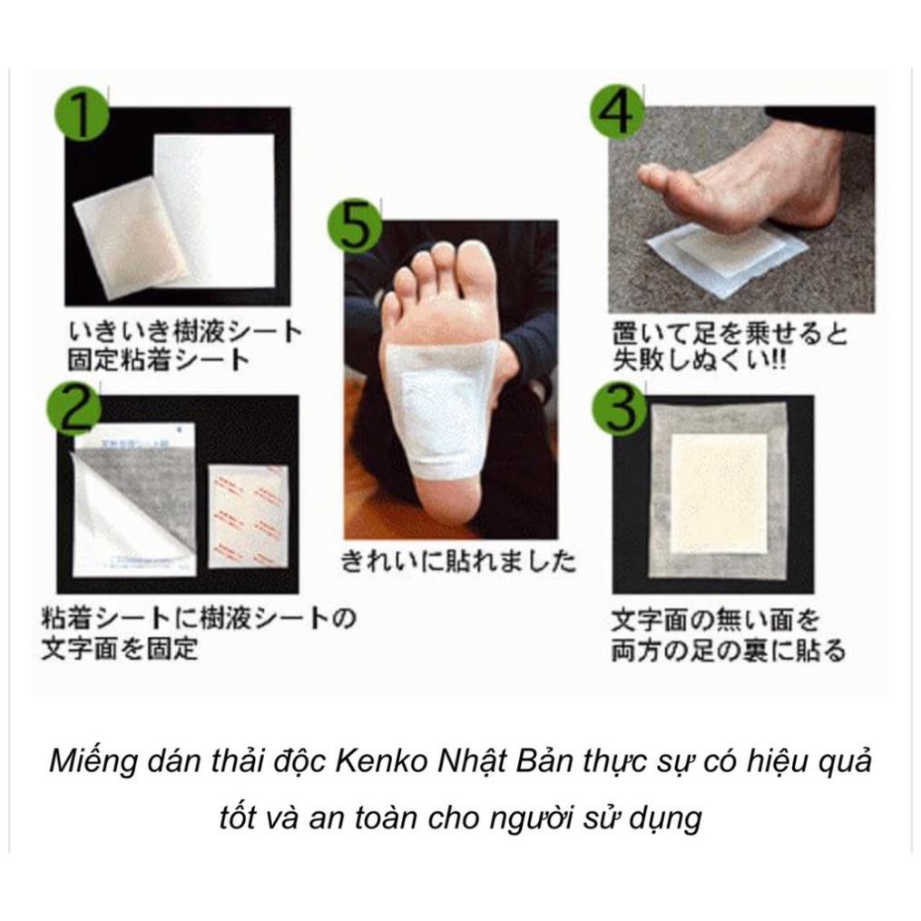 Miếng dán THẢI ĐỘC CHÂN Nhật Bản Kenko To Plan 30 miếng đào thải các độc tố ra khỏi cơ thể qua lòng bàn chân .
