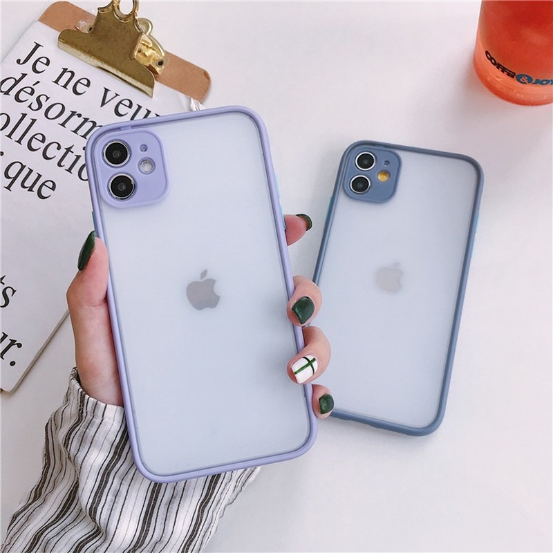 [Ready Stock]Soft Border Skin-friendly Shockproof Phone Case IPhone 11 Pro Max X Xs Max XR 6 6s 7 8 Plus Transparent Matte Hard Back Cover Case