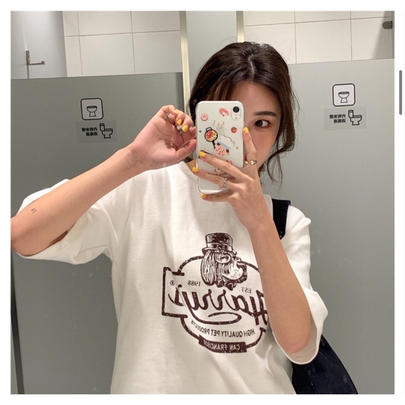 Áo phông form rộng💥FREESHIP💥Màu xanh rêu hot trend phối chữ phong cách Ullzang