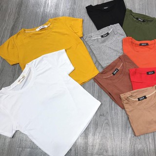Áo crotop CỘC TAY cổ tròn ( Ảnh thật)