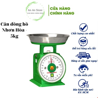 Cân Nhơn Hòa 5kg Loại Đồng Hồ Lò Xo Hàng Công Ty chính hãng