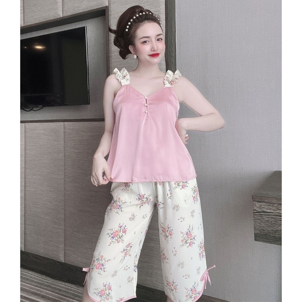 Đồ Ngủ Nữ BIGSIZE Đồ Ngủ Sexy lụa Latin cao cấp mềm mại xinh xắn &lt; 65KG