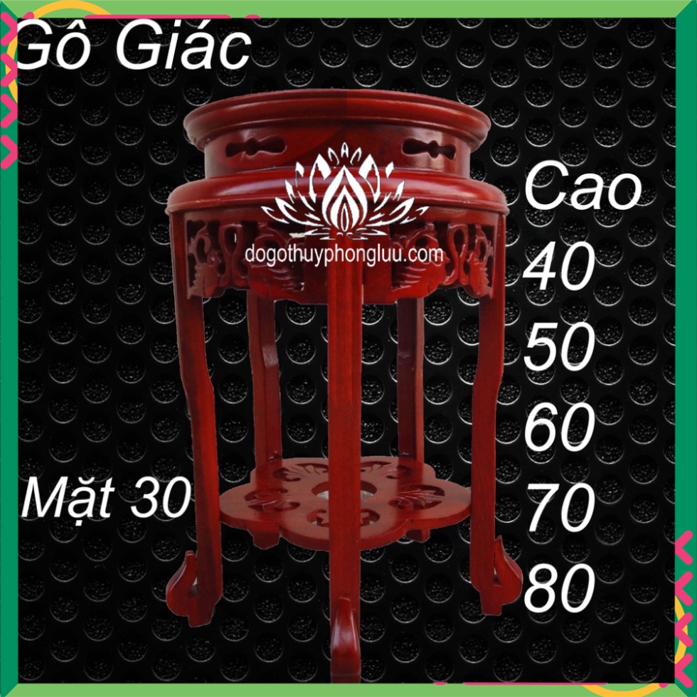 ĐÔN TRÒN PHƯỢNG PHÒNG KHÁCH GỖ GIÁC MẶT 30CM