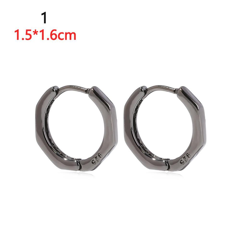 Bông Tai Dạng Vòng Thiết Kế Hình Học Thời Trang Cho Nam Và Nữ