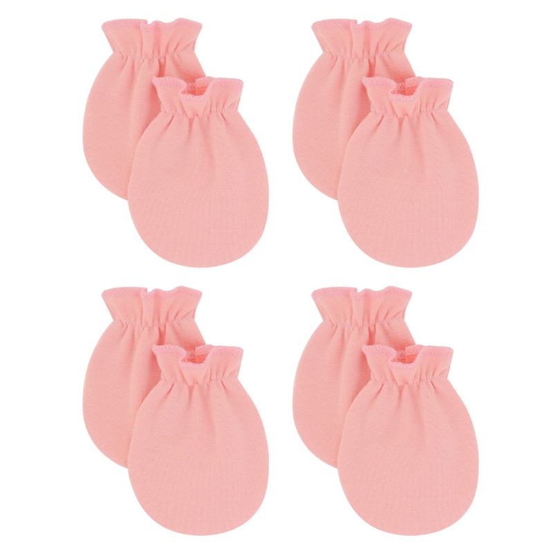 Găng Tay Bảo Vệ Mặt Chống Trầy Xước Màu Trơn Dành Cho Bé Sơ Sinh