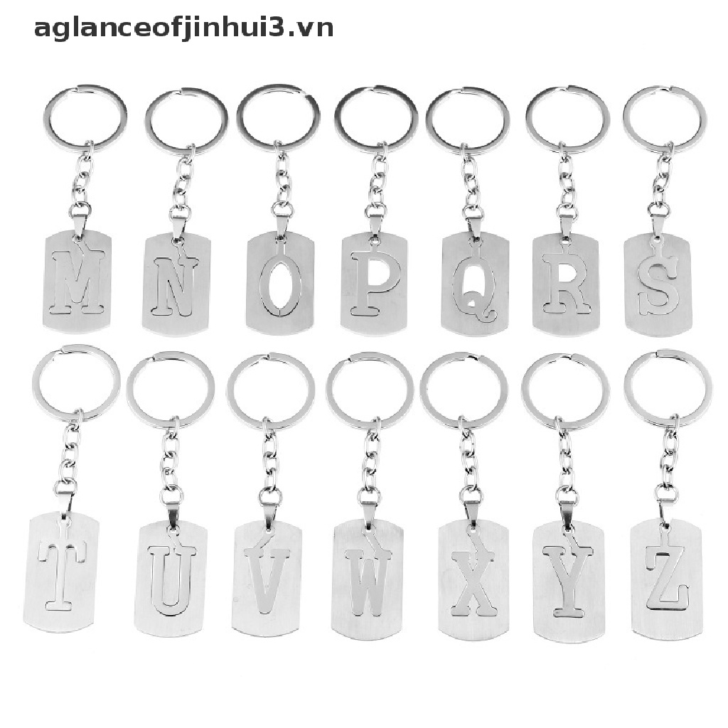 Móc Khóa 26 Chữ Cái Từ A-Z Bằng Thép Không Gỉ