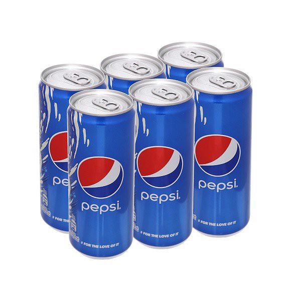 Lốc 6 Nước Ngọt Pepsi Cola Sleek Lon 330ml