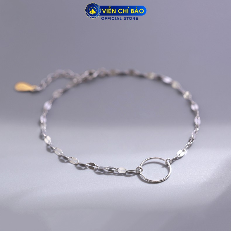 Lắc tay bạc nữ Round chất liệu bạc S925 thời trang phụ kiện trang sức nữ thương hiệu Viễn Chí Bảo L400709x