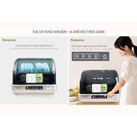 Máy Khử Khuẩn Bát Kangaroo KG45DUV , Máy Sấy Bát Đũa Có Tích Hợp Tiệt Trùng Bằng Tia UV Khử Khuẩn 99,9% Bảo Vệ Sức Khỏe