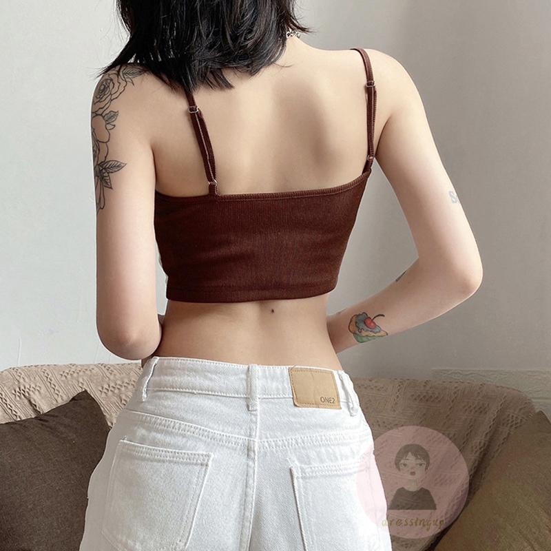 Áo Hai Dây In Chữ Thời Trang Nữ Tính