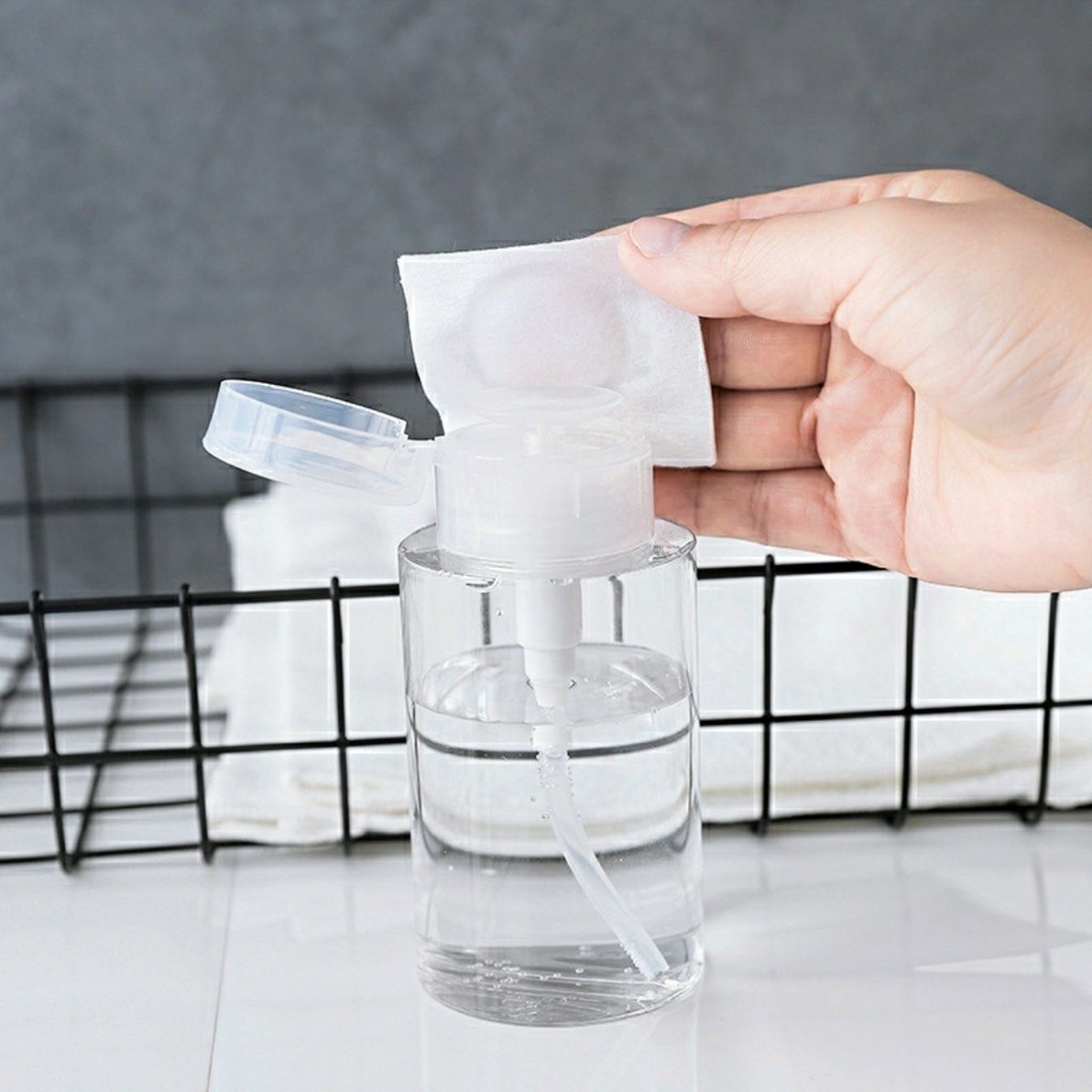 Chai Đựng Nước Tẩy Trang Trong Suốt Có Nút Nhấn Tiện Lợi 200ml