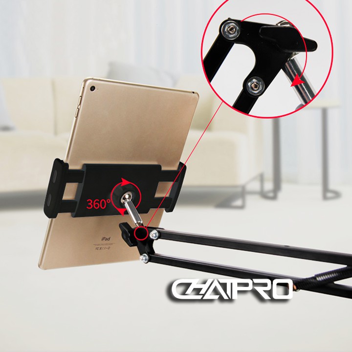 Giá đỡ iPad, máy tính bảng có chân kẹp đầu giường, cạnh bàn | BigBuy360 - bigbuy360.vn