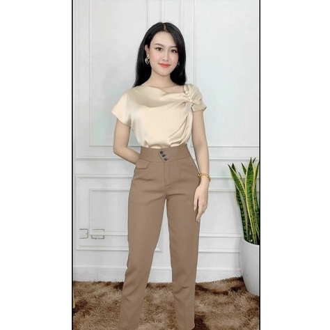 Quần beggy vải tuyết mưa siêu đẹp công sở cao cấp bền đẹp Form suông thoải mái | BigBuy360 - bigbuy360.vn