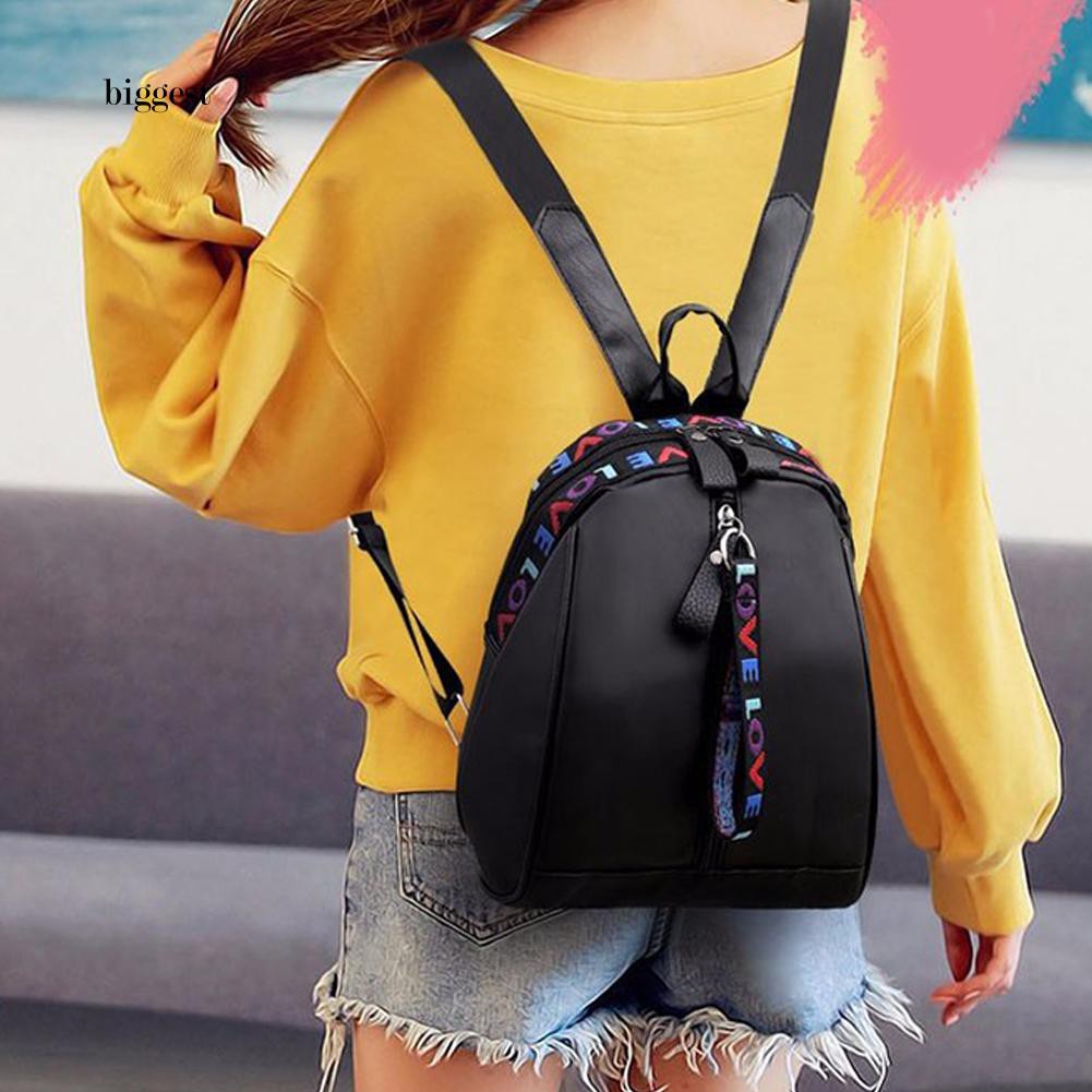 ☆☆Balo Đi Học Cỡ Lớn Chống Thấm Nước Thêu Chữ Thời Trang Cho Nữ
