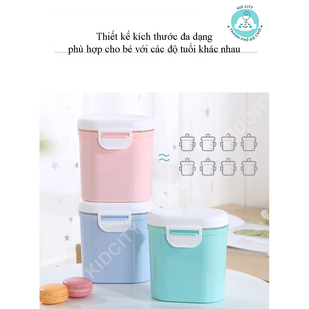 Hộp đựng sữa bột,bảo quản thực phẩm đa năng cho bé dung tích 1380ml -1920ml (230g-320g)