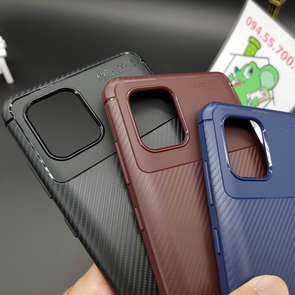 Ốp Lưng Samsung S10 Lite, A91, M80s AutoFocus Vân 3D Carbon Chống Sốc