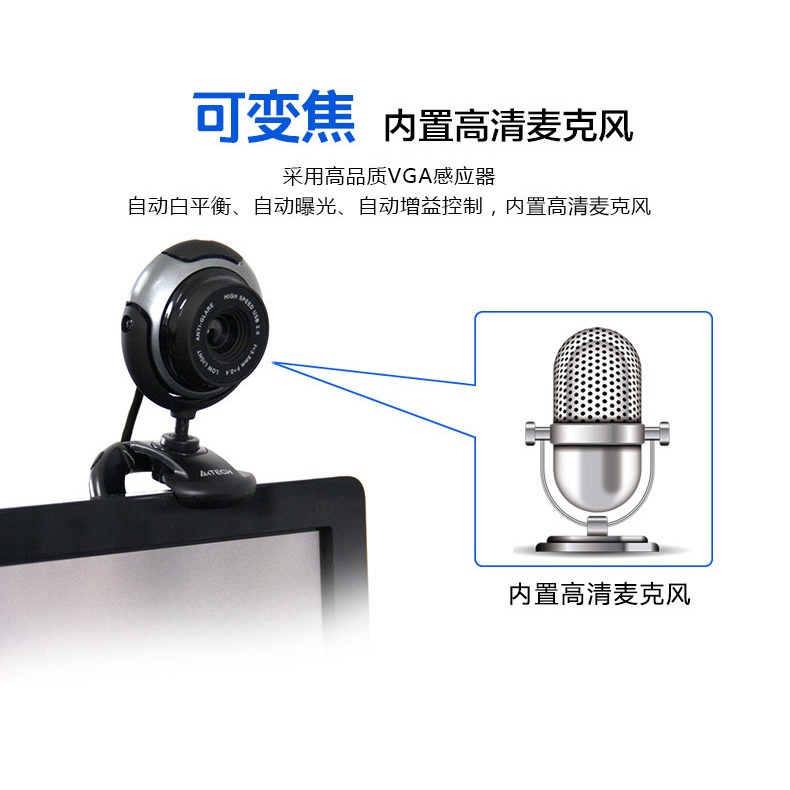 Camera Hd Shuangfeiyan Pk-710G Có Micro Hỗ Trợ Quay Video Ban Đêm Cho Laptop | BigBuy360 - bigbuy360.vn