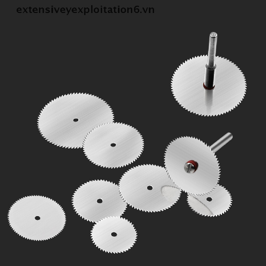 Set 11 món lưỡi cưa tròn đĩa kim loại mini và trục cắt mài điện dành cho làm gỗ