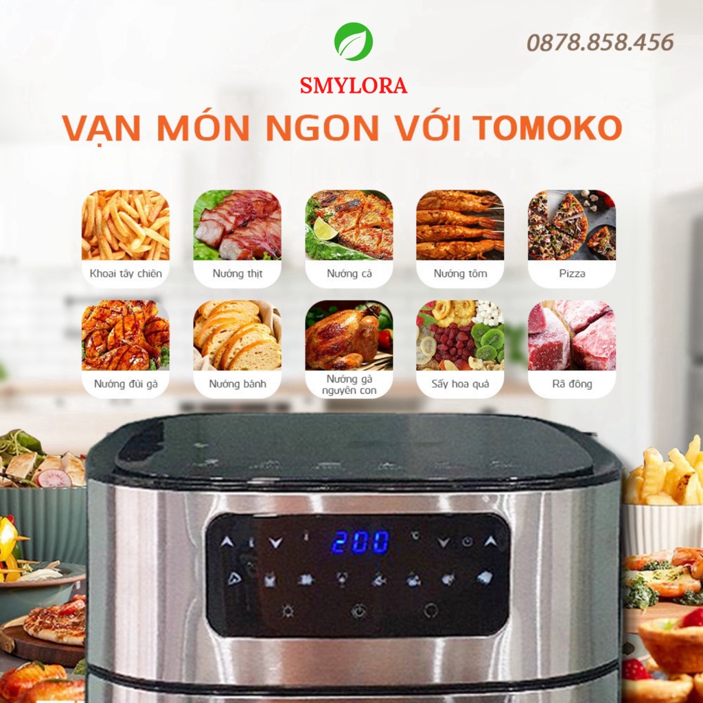 Nồi Chiên Không Dầu Tomoko ,Nồi Chiên dung tích cỡ đại 12 Lít,Bếp Chiên Không Dầu Thế Hệ Mới