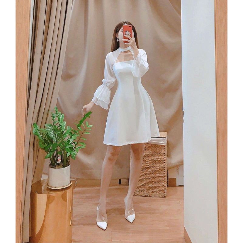 Đầm dự tiệc tay phối lưới Lagi Dress | BigBuy360 - bigbuy360.vn