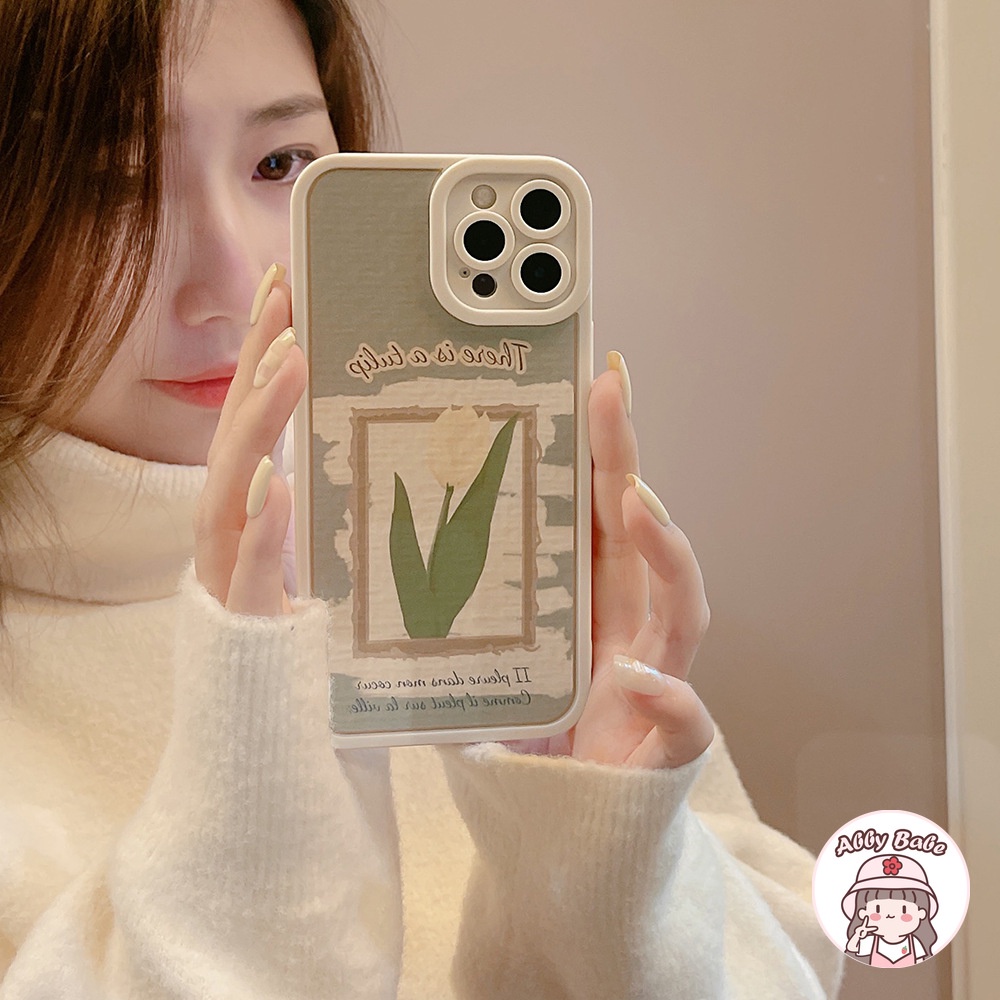 Ốp Điện Thoại TPU Mềm Mỏng Chống Sốc Vẽ Hoa Hồng Sơn Dầu Retro Cho IP 13 12 11 Pro Max XR 8 7 Plus