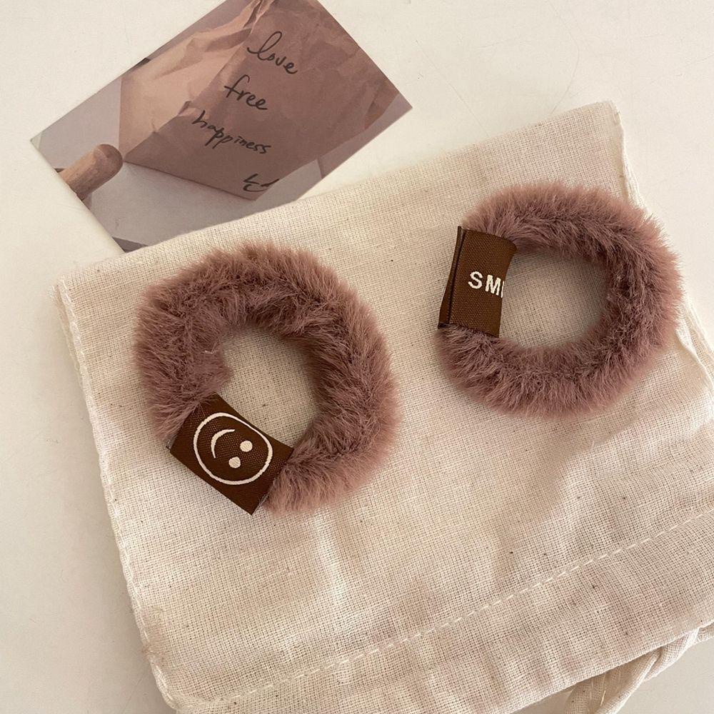 TWINKLE Dây Buộc Tóc Co Giãn Hình Mặt Cười Ngọt Ngào Cho Nữ