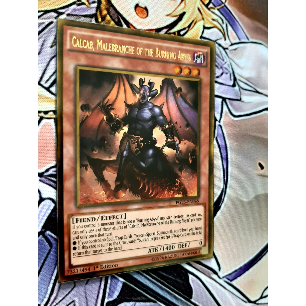 THẺ BÀI YUGIOH -MONTER - Calcab, Malebranche of the Burning Abyss - PGL3-EN048 - Gold Rare 1st Edition