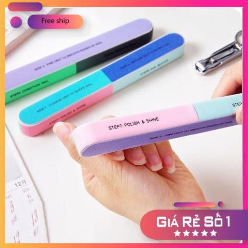 Que Dũa Móng Tay 6 Mặt Chà Nhám và Đánh Bóng An Toàn Tiện Lợi