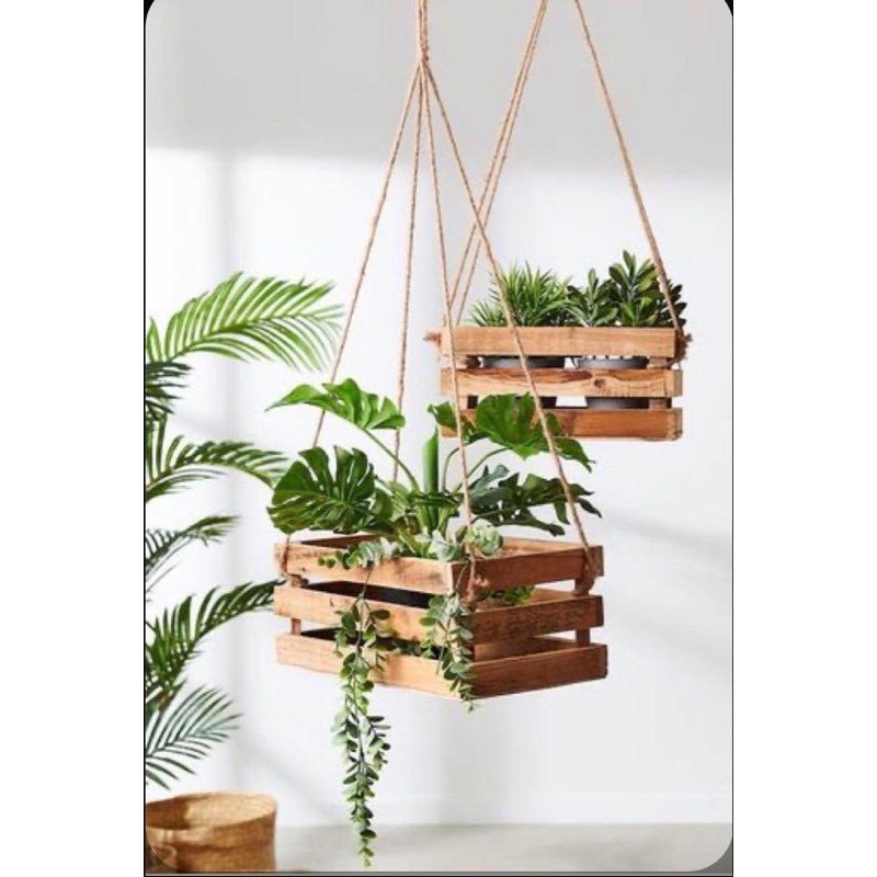 Két, thùng, kệ gỗ pallet nhỏ gọn NIHO cho không gian thêm vintage NHM22011 💕FREE SHIP💕