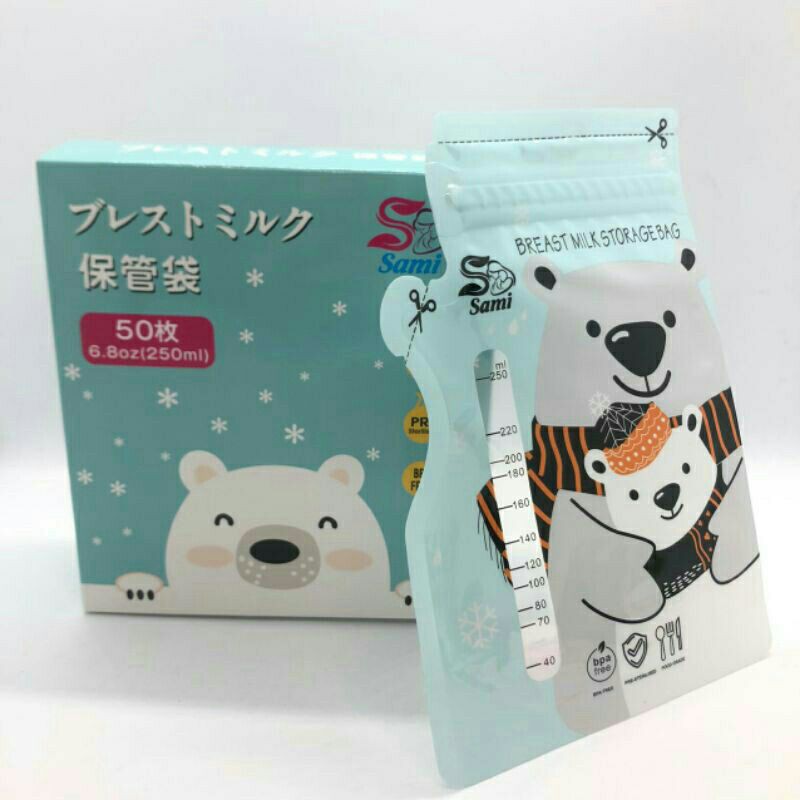 Túi trữ sữa Sami Nhật Bản 100ml -150ml -250ml /có vòi rót tiện lợi