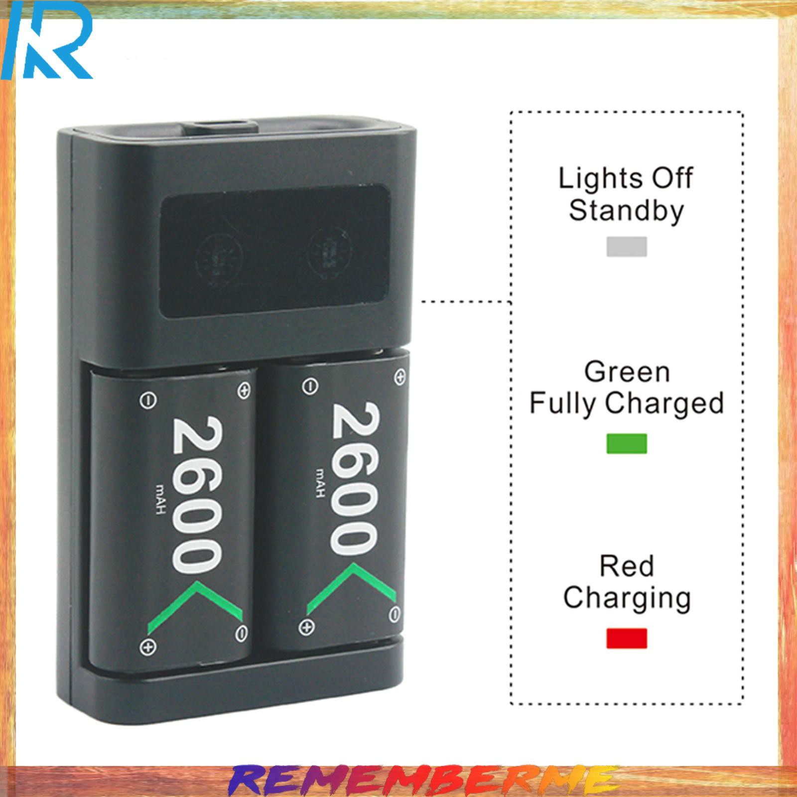 Bộ Sạc Pin 2x 2600mah Cho Tay Cầm Chơi Game Xbox One / S / X | BigBuy360 - bigbuy360.vn