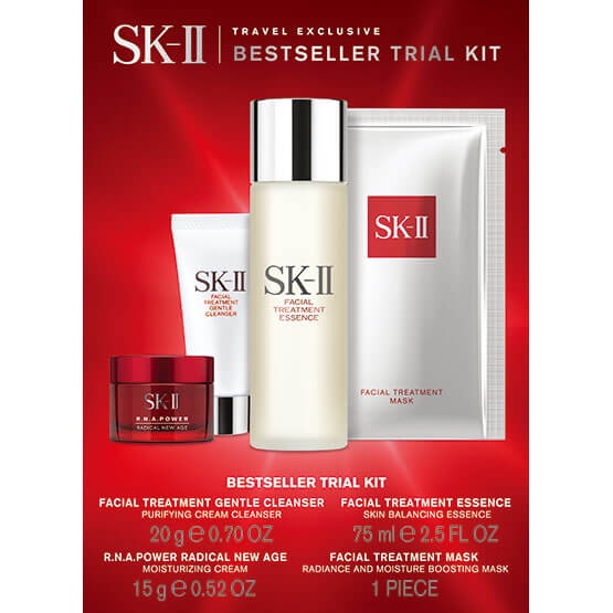 Bộ dưỡng da SK 2 set 4 Nhật Bản  - SET SKII Pitera 4 MÓN Bestseller Trial Kit