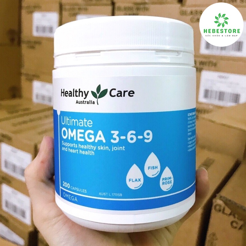 Dầu cá Omega 369 Healthy Care Úc hộp 200 viên chính hãng bổ sung axit béo Omega 3-6-9 (Mẫu mới) | WebRaoVat - webraovat.net.vn