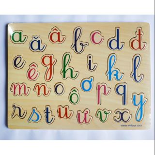 Bảng học chữ tiếng Việt bằng gỗ cao cấp cho bé
