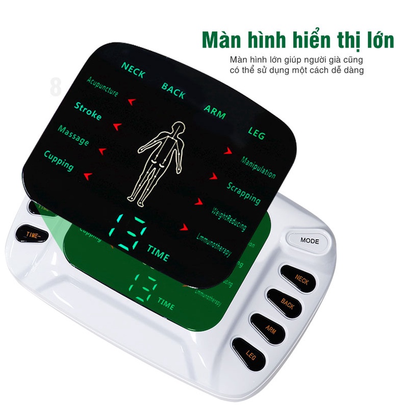 Máy Mát Xa Xung Điện, Máy Massage Trị Liệu 8 Miếng Dán YTK 309B