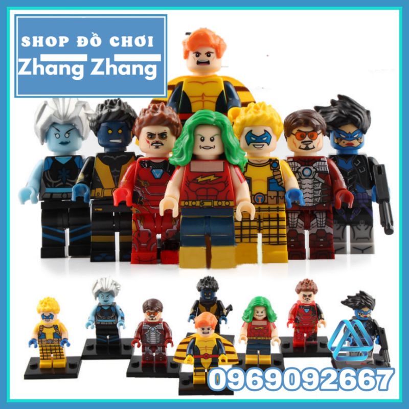 Xếp hình mô hình Doc Samson - Banshee - Trickster - Bluebird - Killer Frost - Nightcrawler - Iron Man Minifigures WM6028
