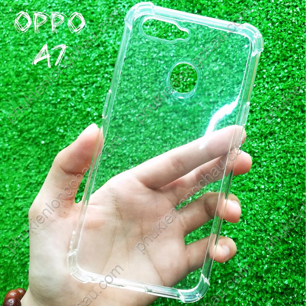 Ốp Lưng Oppo A5s/A7/A12/Realme 2 Dẻo Trong Suốt Chống Sốc Có Gù Bảo Vệ 4 Gốc