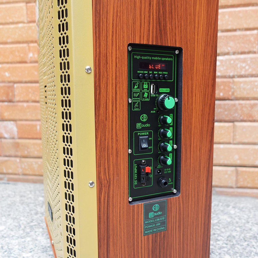 Loa kéo Karaoke Cmaudio K10 bass 25 | Loa kéo Bass căng Sâu, tặng 2 Micro thu âm Nhẹ | Bảo hành 12 tháng