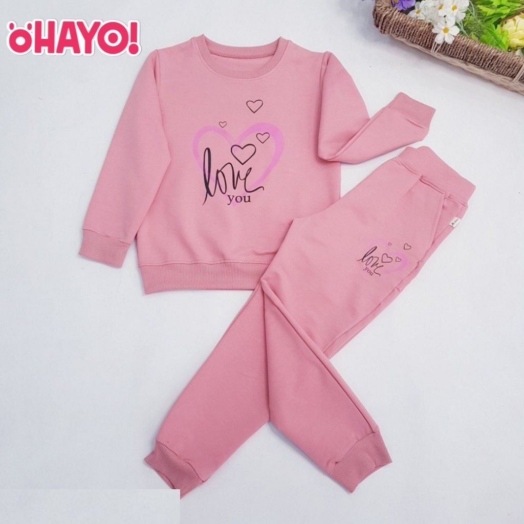Đồ Bộ Dài Tay Bé Gái Cotton OHAYO - Bộ Thu Đông Da Cá Trẻ Em Từ 9-13 Tuổi, Chất Liệu Mềm Mịn Chống Xù TTTE025B