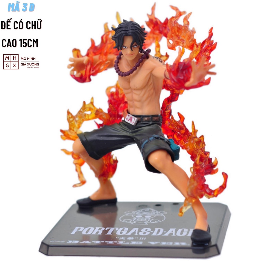 Mô hình One Piece ACE 2 đầu F.zero hàng cao cấp đế có chữ tên nhân vật ACE cao 15cm có hiệu ứng chiến đấu đặc biệt