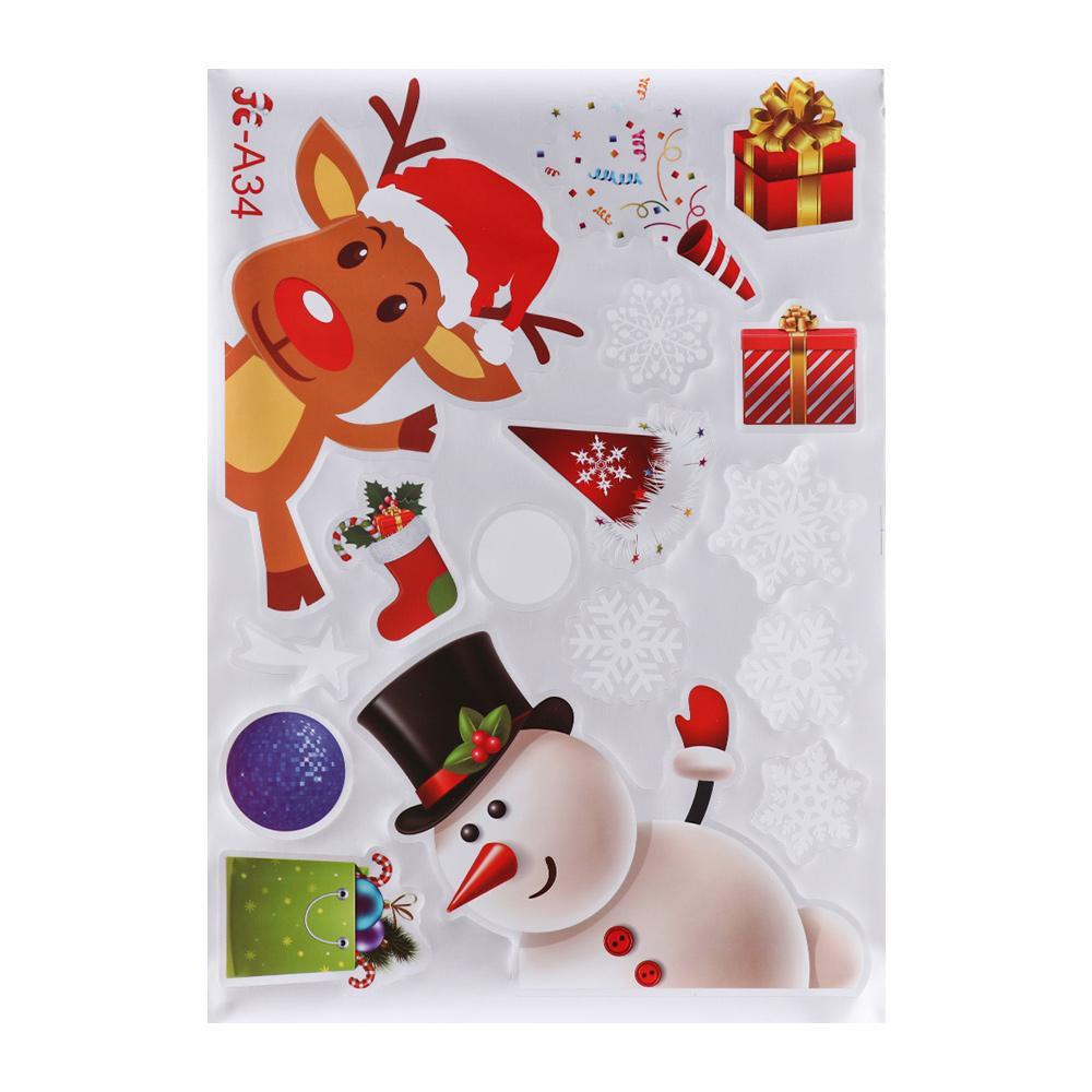 KRNY Miếng Dán Cửa Sổ Trang Trí Giáng Sinh DIY