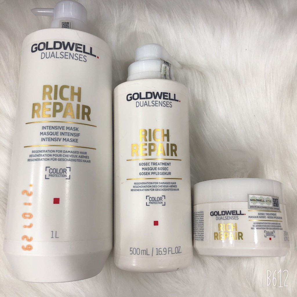 Hấp Dầu Phục Hồi Tóc Hư Tổn 60 RICH REPAIR GOLDWELL 200ML 500ML và 1000ml